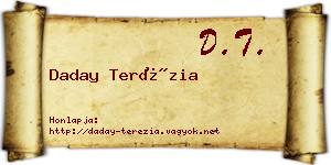 Daday Terézia névjegykártya